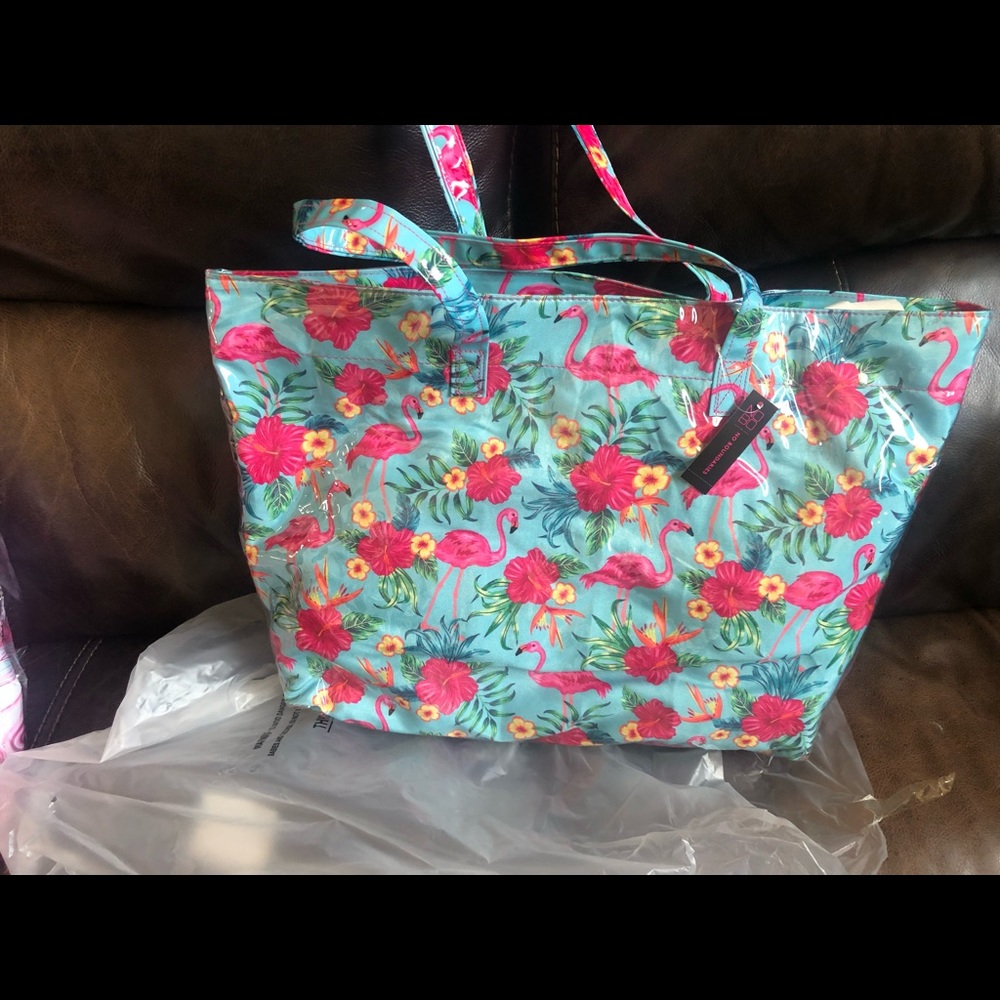 New beach bag flamingos